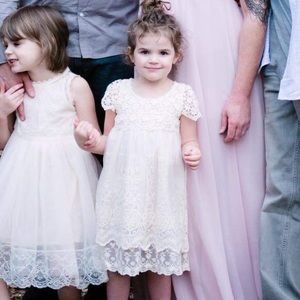 Toddler ivory lace tulle dress size 3T
